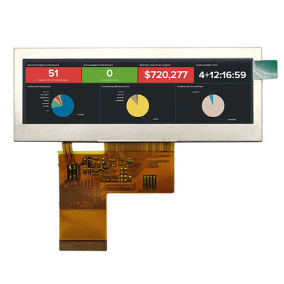 Jakość  3.9 Inch Bar Type TFT LCD , 40 Pin TFT Display RGB Interface 480x128 fabryka