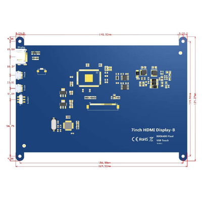 Raspberry PI 7-calowy wyświetlacz HDMI TFT LCD z pojemnościowym ekranem dotykowym