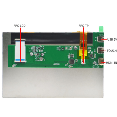 Wyświetlacz dotykowy PCAP 300cd/m2-1000cd/m2 10,1 cala HDMI z kompatybilnością z Raspberry Pi