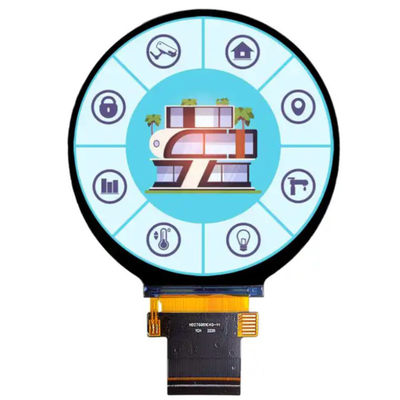 2.8 cali 480x480 okrągły moduł wyświetlacza LCD TFT z Tst -30°C do 80°C i 40pin ST7701S SPI RGB Interface