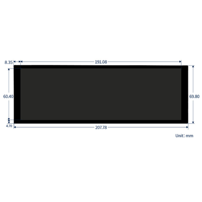 7.9 Inch Bar Type IPS Capacitive Touch TFT Monitor z wyjściem HDMI dla Raspberry Pi 4 Windows os 400x1280 rozdzielczość