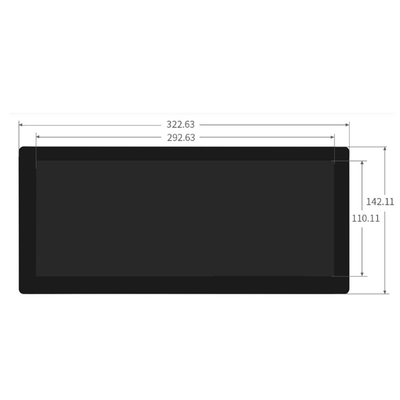 Strip Bar LCD 12,3-calowy wyświetlacz klasy samochodowej z CTP, interfejs HDMI obsługuje Raspberry Pi, Windows, Jetson Nano