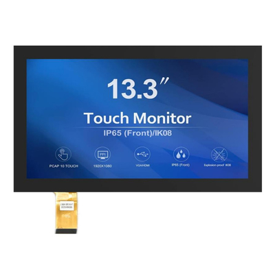Pojemnościowy ekran dotykowy IPS TFT LCD 13,3-calowy wyświetlacz FHD EDP