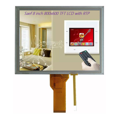 8-calowy TFT-LCD dla systemów wbudowanych i urządzeń przemysłowych, wyświetlacz TFT LCD 8" 800x600 RGB 50 pin z odruchem dotykowym