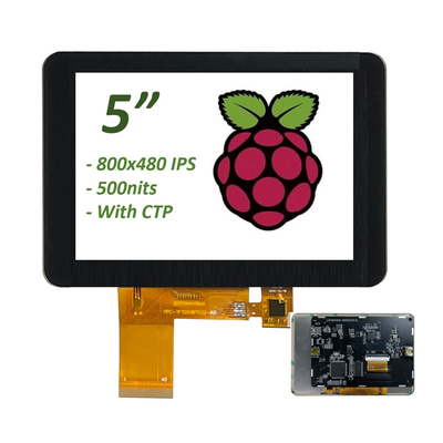 5" Raspberry Pi Kompatybilny HDMI TFT Ekran dotykowy 800x480 IPS