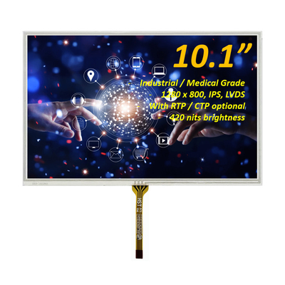 10.1-calowy wyświetlacz TFT LCD o rozdzielczości 1280x800 z rezystywnym panelem dotykowym