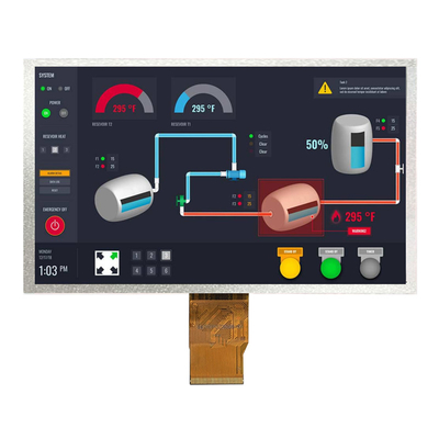 7-calowy wyświetlacz TFT LCD szerokotemperaturowy RGB 1024x600 50pin ekran HMI