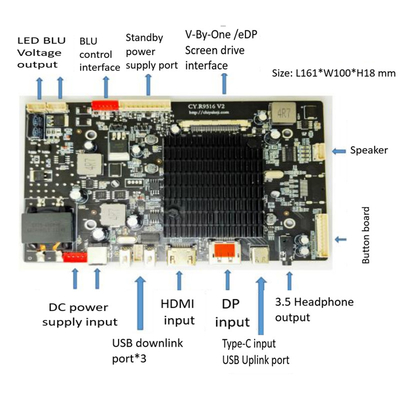 27" UHD Industrial TFT LCD 3840x2160 Rozdzielczość eDP 1.4 1000 cd/m2 60Hz RoHS/REACH UE/US Stock Temperatura operacyjna 0C do 50C