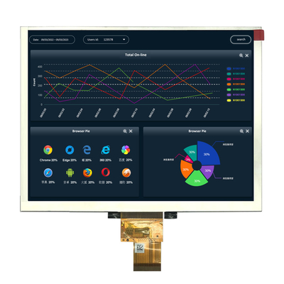 8-calowy wyświetlacz TFT LCD 800x600 pikseli TN RGB TN 12 O'Clock