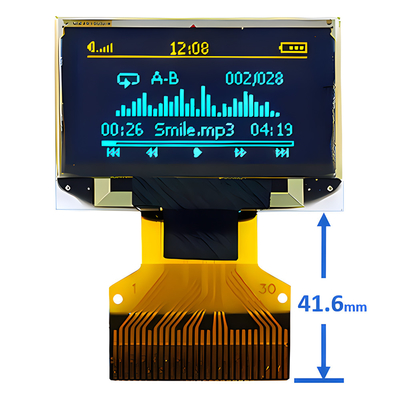 0.96 cali 30 pin ZIF Connector OLED Thin Display Panel 128x64 Dot Matrix SPI I2C Interface
