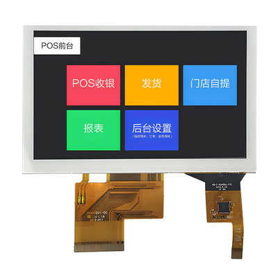 5-calowy wyświetlacz dotykowy LCD TFT, przemysłowy pojemnościowy ekran dotykowy 800 × 480