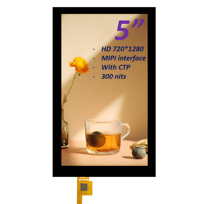 5-calowy wyświetlacz TFT LCD, 5-calowy wyświetlacz LCD 720 * 1280 pikseli Interfejs MIPI