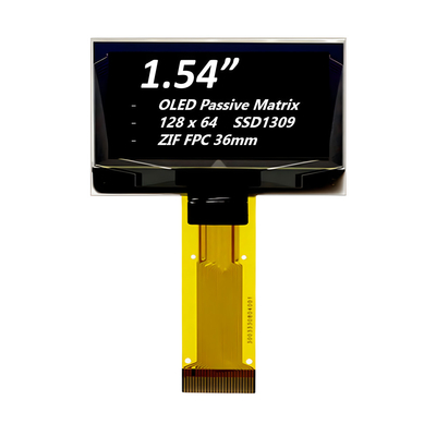 Moduł wyświetlacza OLED z pasywnym macierzem o wymiarze 1,54 cali SSD1309 ZIF FPC 36mm 128x64 Pixel
