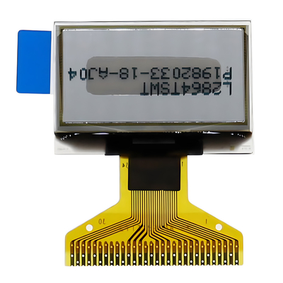 0.96 cali 128x64 kropki Biały i Błękitny Dwukolorowy 30 pin OLED Wyświetlacz wewnętrzny DC / DC wewnątrz