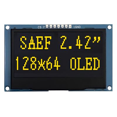 2.42 cala Żółty OLED Display 128x64 kropki Rozstrzygnięcie 7 Header Pin SPI Interfejs