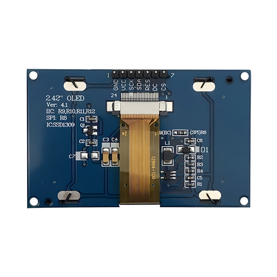 2.42-calowy 128x64 kropek OLED Display Module Z SPI Interface I Białe i Niebieskie kolory czcionek
