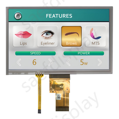 Ekran wyświetlacza urządzeń kosmetycznych 9-calowy TFT LCD 800x480 kropki RGB Interfejs z RTP