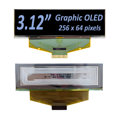 3.12-calowy 256x64 graficzny moduł wyświetlacza OLED z sterownikiem SSD1322 - żółte, białe lub niebieskie opcje czcionki