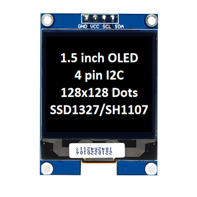 1.5 cali OLED Panel Display Module Unit 128x128 Pixels 4 Pins Interfejs I2C Z LED Display Controller