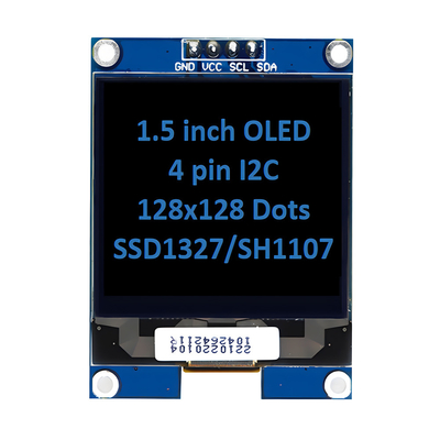 1.5 cali OLED Panel Display Module Unit 128x128 Pixels 4 Pins Interfejs I2C Z LED Display Controller