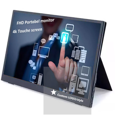 13.3 cali monitor przenośny z ekranem dotykowym, USB C monitor przenośny do gier z stanowiskiem na pulpicie do komputera przenośnego, telefon drugi/rozszerzony ekran