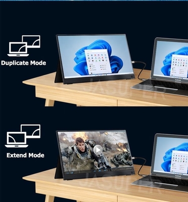 Przenośny monitor dla laptopa 13,3 cala, FHD 1080p USB C Monitor podróży Zewnętrzny dla komputera, drugi ekran wyświetlacza z kick