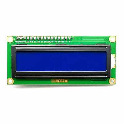 Wyświetlacz LCD 16x2 1602 znaków Niebieski 8-bitowy równoległy Mpu 5 V Mały alfanumeryczny