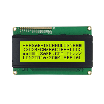Monochromatyczny wyświetlacz LCD 20x4 znaków LCM 16-pinowy 8-bitowy MPU STN Niebieski Ujemny