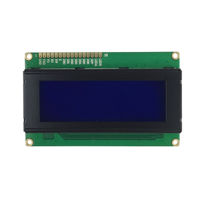 Monochromatyczny wyświetlacz LCD 20x4 znaków LCM 16-pinowy 8-bitowy MPU STN Niebieski Ujemny