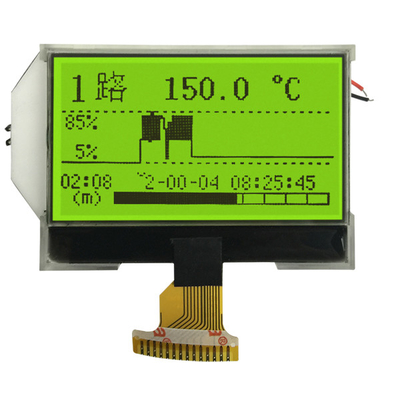 STN Żółtozielony Monochromatyczny graficzny wyświetlacz LCD 128x64 Pozytywny 3.3V SPI