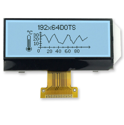 COG 192x64 Monochromatyczny graficzny wyświetlacz LCD FSTN Pozytywny interfejs UC1609C 3.3V SPI