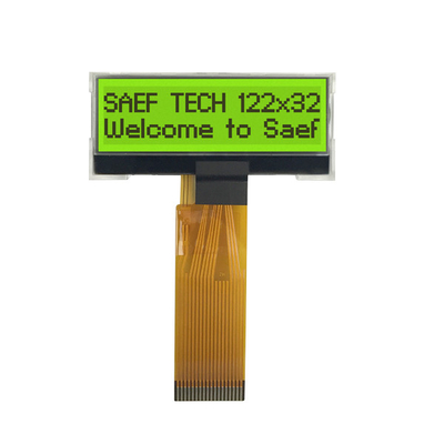 Interfejs MCU 3 V Monochromatyczny graficzny wyświetlacz LCD 122x32 STN dodatni