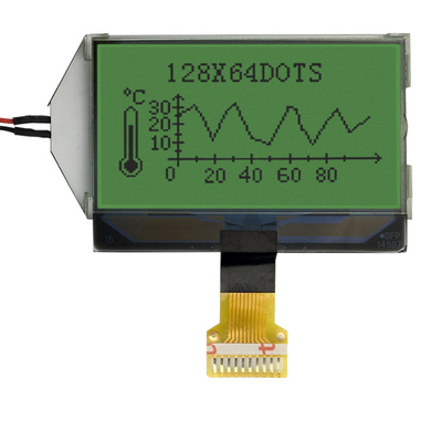 10-pinowy moduł graficzny LCD 128x64 COG LCD z zielonym podświetleniem LED