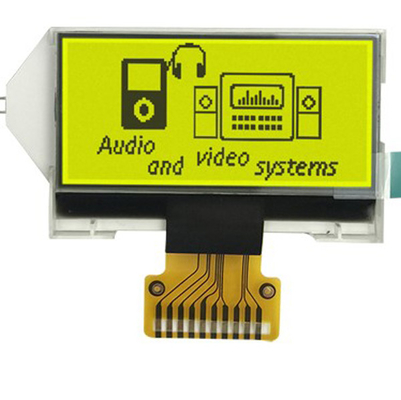 Interfejs SPI Moduł LCD 128x64 COG Żółty zielony kolor tła