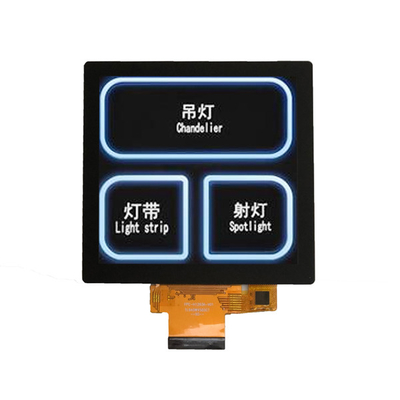 kwadratowy wyświetlacz TFT 480x480 40 pinów do domowej automatyki, kwadratowy wyświetlacz LCD 4 cali z PCAP touch