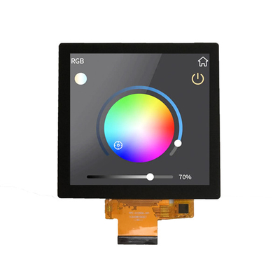 kwadratowy wyświetlacz TFT 480x480 40 pinów do domowej automatyki, kwadratowy wyświetlacz LCD 4 cali z PCAP touch