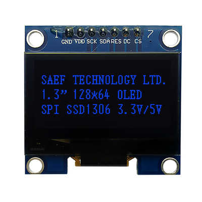 Interfejs SPI Wyświetlacz OLED 1,3-calowy OLED I2c 7-stykowy z układem scalonym sterownika SH1106