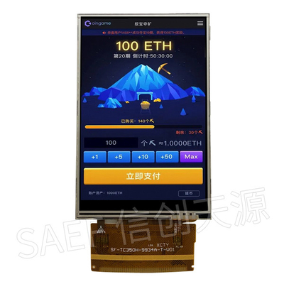 16-bitowy wyświetlacz TFT LCD 3,2 V 320x480 Portret typu TN z białym podświetleniem LED