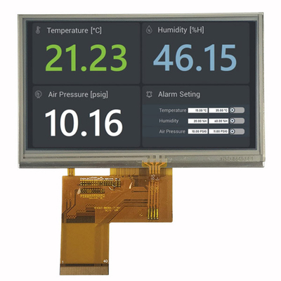 Wyświetlacz TFT LCD 4,3-calowy z rezystywnym dotykiem 480x272 ST7282T2 40 Pin Interfejs RGB