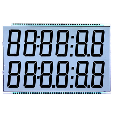 Wyświetlacz panelu LCD z metalowym pinem TN HTN STN FSTN Typ segmentu cyfrowego wyświetlacza
