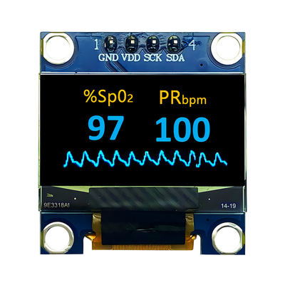 0Moduł wyświetlacza OLED o pojemności 96 cali - 128x64 I2C, żółty+niebieski, nagłówek 4-pin Najlepsza cena USA