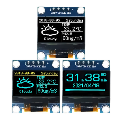 0.96 cali wyświetlacz OLED z 4pinami sterowania I2C PCB White/Blue/Yellow Blue