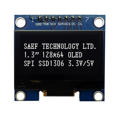 Interfejs SPI Wyświetlacz OLED 1,3-calowy OLED I2c 7-stykowy z układem scalonym sterownika SH1106